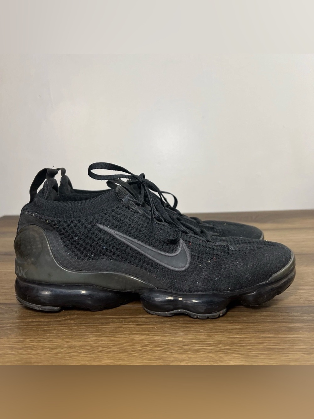 Nike Air VaporMax 2021 Flyknit Triple Black Men’s Size 10 Running Shoes